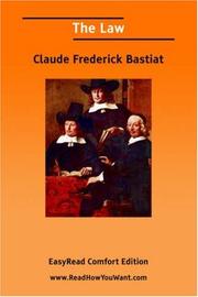 Cover of: The Law [EasyRead Comfort Edition] by Frédéric Bastiat