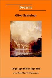 Cover of: Dreams by Olive Schreiner