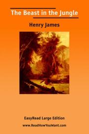 Cover of: The Beast in the Jungle [EasyRead Large Edition] by Henry James