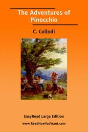 Cover of: The Adventures of Pinocchio [EasyRead Large Edition] by Carlo Collodi