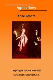 Cover of: Agnes Grey (Large Print) by Anne Brontë