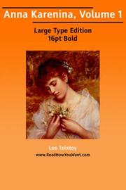 Cover of: Anna Karenina, Volume 1 by Лев Толстой