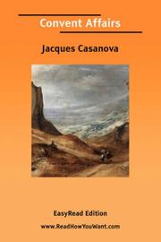 Cover of: Convent Affairs [EasyRead Edition] | Jacques Casanova