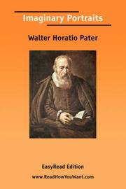 Cover of: Imaginary Portraits [EasyRead Edition] by Walter Pater, Walter Pater