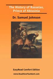 Cover of: The History of Rasselas, Prince of Abissinia [EasyRead Comfort Edition] by Samuel Johnson undifferentiated