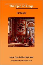 Cover of: The Epic of Kings by Ferdowsi