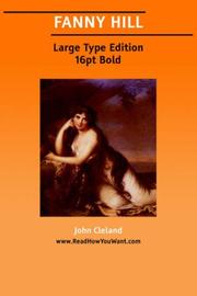 Cover of: FANNY HILL (Large Print) by John Cleland