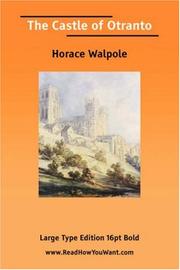Cover of: The Castle of Otranto (Large Print) by Horace Walpole