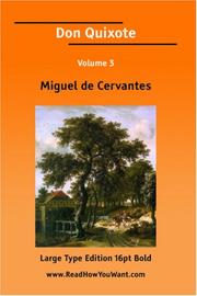 Cover of: Don Quixote Volume 3 (Large Print)