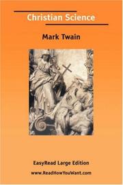 Cover of: Christian Science [EasyRead Large Edition] by Mark Twain
