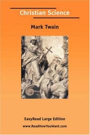 Cover of: Christian Science [EasyRead Large Edition] by Mark Twain, Mark Twain