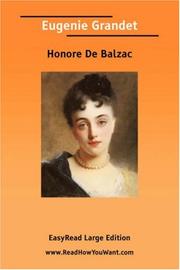 Cover of: Eugenie Grandet [EasyRead Large Edition] by Honoré de Balzac