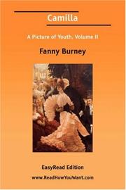 Cover of: Camilla A Picture of Youth, Volume II [EasyRead Edition]