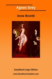 Cover of: Agnes Grey [EasyRead Large Edition] by Anne Brontë