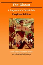 Cover of: The Giaour [EasyRead Edition] by Lord Byron