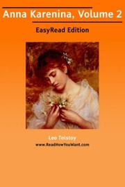 Cover of: Anna Karenina, Volume 2 [EasyRead Edition] | Leo Constance Garnett