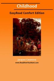 Cover of: Childhood [EasyRead Comfort Edition] by Giacomo Casanova