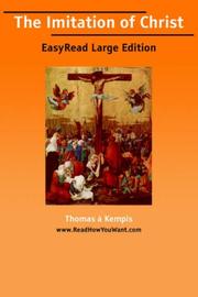 Cover of: The Imitation of Christ [EasyRead Large Edition] by Thomas à Kempis