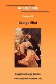 Cover of: Adam Bede by George Eliot