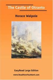 Cover of: The Castle of Otranto [EasyRead Large Edition] by Horace Walpole