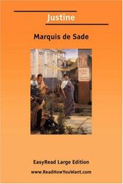 Cover of: Justine [EasyRead Large Edition] by Marquis de Sade