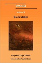 Cover of: Dracula Volume II by Bram Stoker