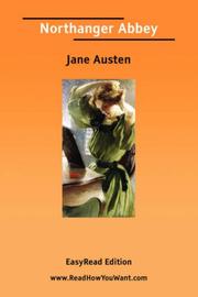 Cover of: Northanger Abbey [EasyRead Edition] by Jane Austen