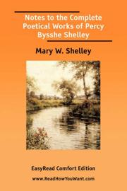 Cover of Notes to the Complete Poetical Works of Percy Bysshe Shelley