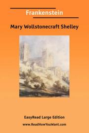 Cover of: Frankenstein [EasyRead Large Edition] by Mary Shelley, Mary Shelley