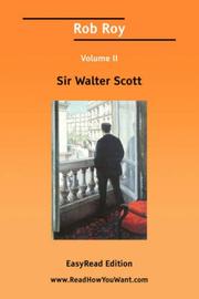 Cover of: Rob Roy Volume II [EasyRead Edition] by Sir Walter Scott, Sir Walter Scott