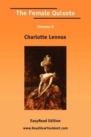 Cover of: The Female Quixote Volume II [EasyRead Edition] by Charlotte Lennox