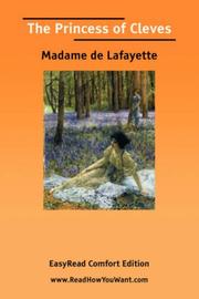 Cover of: The Princess of Cleves by Madame de La Fayette