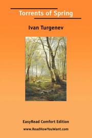 Cover of: Torrents of Spring [EasyRead Comfort Edition] by Ivan Sergeevich Turgenev