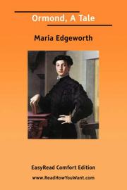 Cover of: Ormond, A Tale  [EasyRead Comfort Edition] by Maria Edgeworth