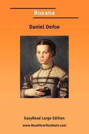 Cover of: Roxana [EasyRead Large Edition] by Daniel Defoe