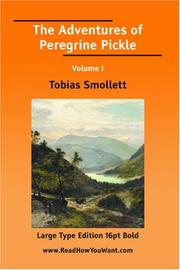 Cover of: The Adventures of Peregrine Pickle Volume I (Large Print) by Tobias Smollett
