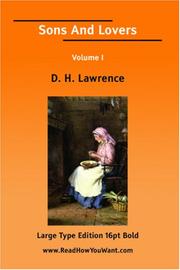 Cover of: Sons And Lovers Volume I by David Herbert Lawrence