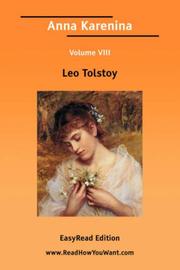 Cover of: Anna Karenina Volume 8 [EasyRead Edition]