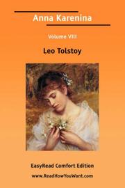 Cover of: Anna Karenina Volume 8 [EasyRead Comfort Edition] by Lev Nikolaevič Tolstoy
