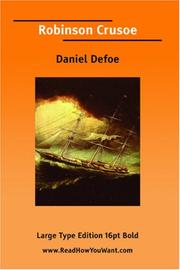 Cover of: Robinson Crusoe (Large Print) by Daniel Defoe