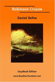 Cover of: Robinson Crusoe [EasyRead Edition] by Daniel Defoe