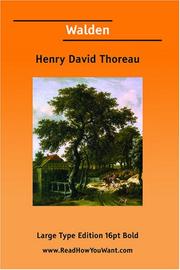 Cover of: Walden (Large Print) by Henry David Thoreau