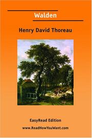 Cover of: Walden [EasyRead Edition] by Henry David Thoreau