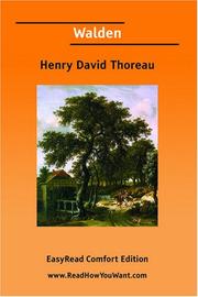 Cover of: Walden [EasyRead Comfort Edition] by Henry David Thoreau