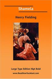 Cover of: Shamela (Large Print) by Henry Fielding