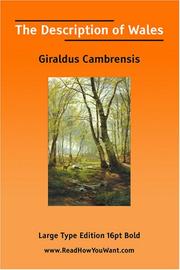 Cover of: The Description of Wales | Giraldus Cambrensis
