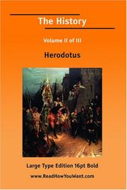 Cover of: The History Volume II of III by Herodotus