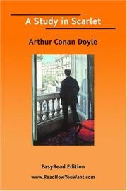 Cover of: A Study in Scarlet [EasyRead Edition] | Arthur Conan Doyle