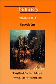 Cover of: The History Volume II of III[EasyRead Comfort Edition] by Herodotus