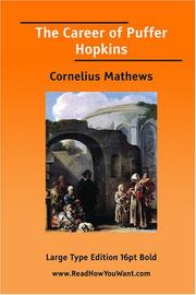 Cover of: The Career of Puffer Hopkins by Cornelius Mathews
